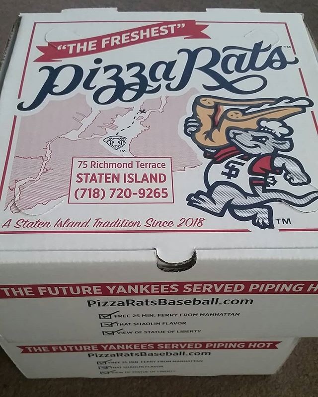 Pizza Rats gamers arrived in 30 minutes or less.
#siyanks #siyankees #statenislandyankees #pizzarat #sipizzarats #baseballjerseys #baseballjersey #newyorkyankees #nyyankees #yankees #gamewornjersey #gameused #gameusedbaseball #minorleaguebaseball #statenisland #pizzarats